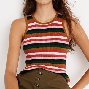 NWT Madewell Striped Bayford Sweater Tank Sz M